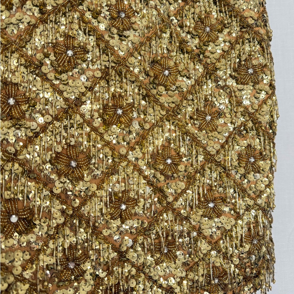 ✦✨ Golden Mardi Gras Beaded Fringe Tank ✨✦ - Picture 4 of 6